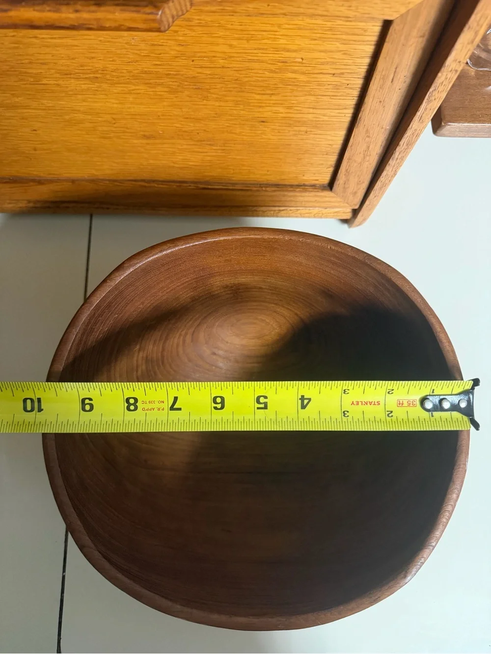 Handcrafted Wooden Serving Bowl - Brown